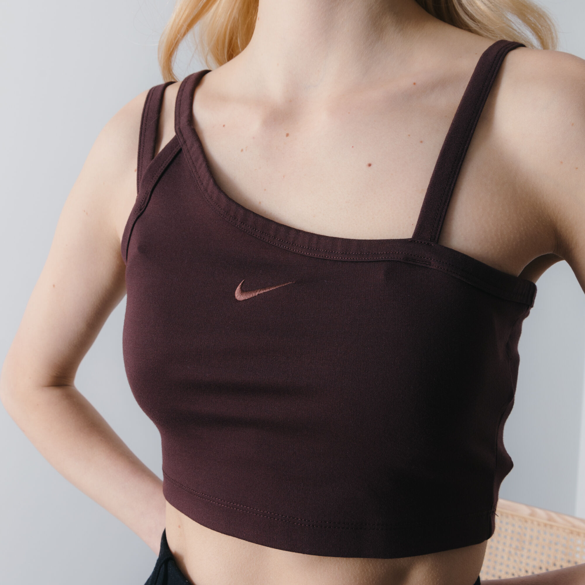Nike one clearance shoulder buckle top
