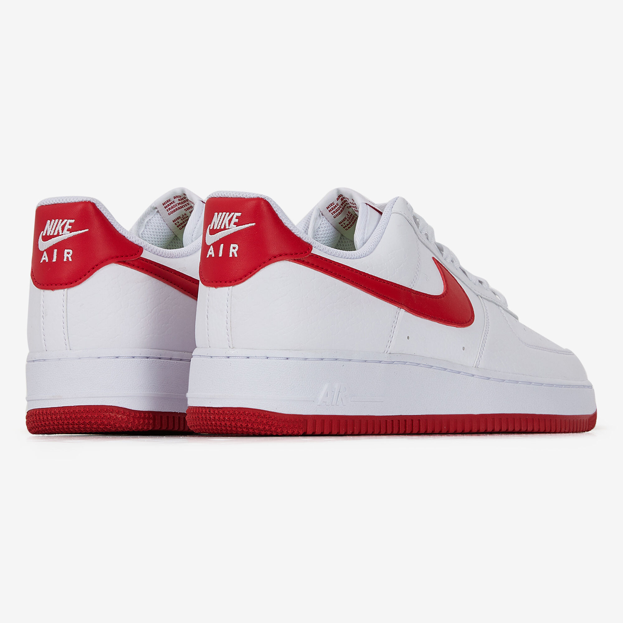 NIKE AIR FORCE 1 LOW SNEAKERS HOMME BLANC ROUGE LACETS Courir