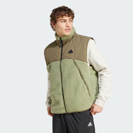 ADIDAS ORIGINALS City Escape Reversible Vest Tent Green / Olive Strata MEN