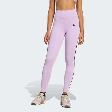 Optimé 3-Stripes Full Length Leggings : Powder Plum