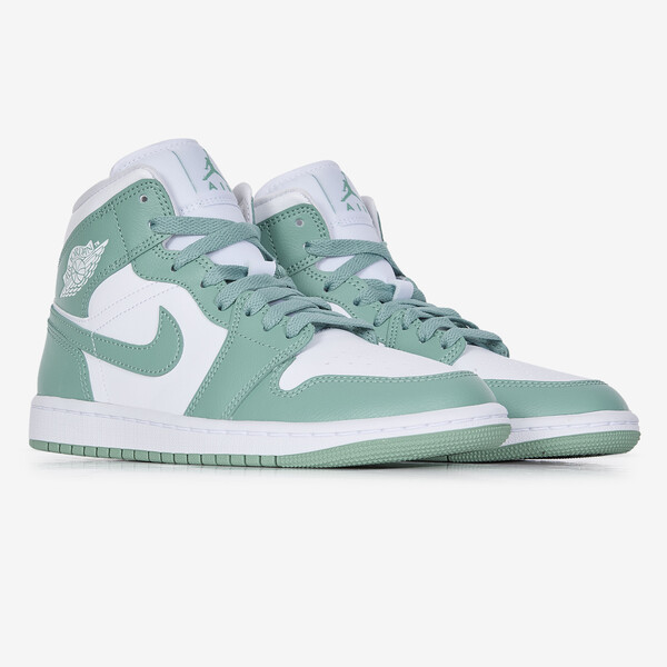 JORDAN AIR JORDAN MID SNEAKERS FEMME BLANC/VERT LACETS