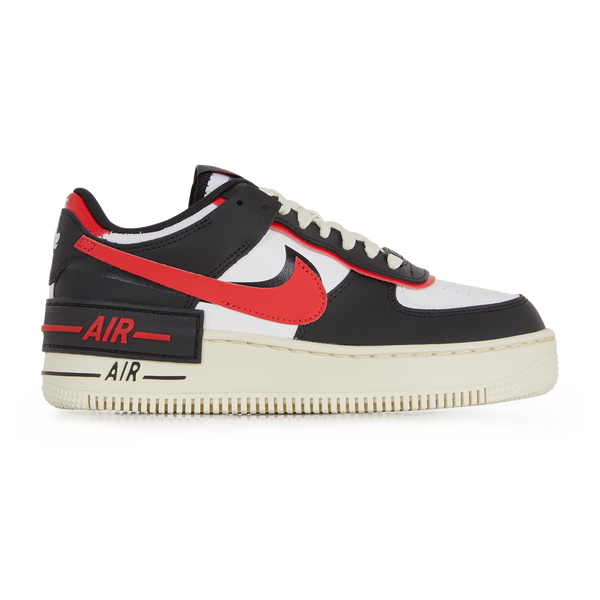 NIKE AIR FORCE 1 SHADOW BLACK/RED - SNEAKERS WOMEN