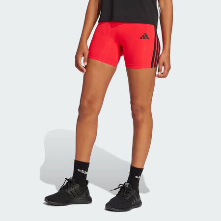 ADIDAS SPORTSWEAR Cycliste taille haute 3 bandes Essentials Pure Ruby / Black FEMME