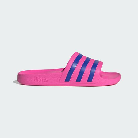 Adilette Aqua Slides : Lucid Pink / Lucid Blue / Lucid Blue