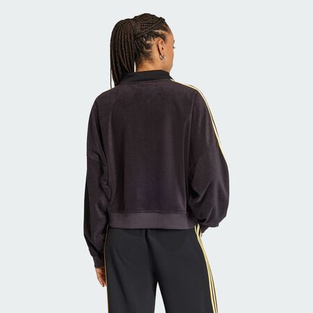 ADIDAS ORIGINALS Polo TERRY TOWEL V NECK LONG SLEEVES Black FEMME