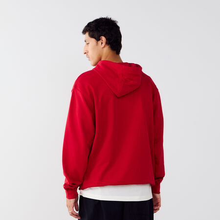 JORDAN HOODIE CENTERED LOGO DRI-FIT RED MEN