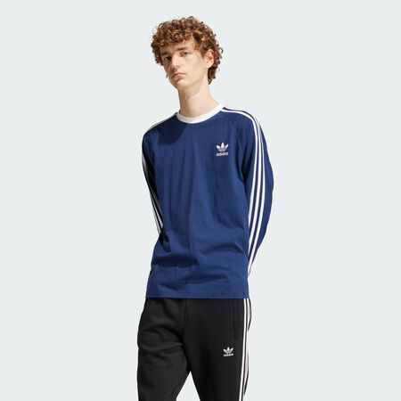 ADIDAS ORIGINALS Adicolor Classics 3-Stripes Long Sleeve Tee Night Indigo MEN