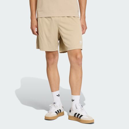 ADIDAS ORIGINALS SHORT MESH TREFOIL ESSENTIALS Stone Khaki HOMME