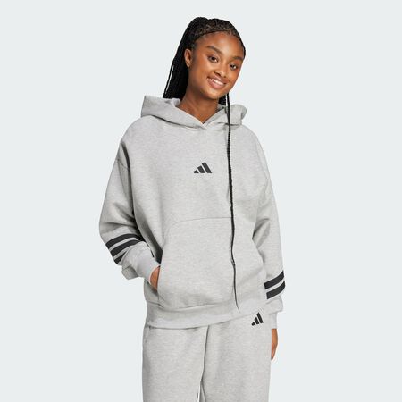 ADIDAS SPORTSWEAR Future Icons 3-Stripes Hoodie Medium Grey Heather WOMEN
