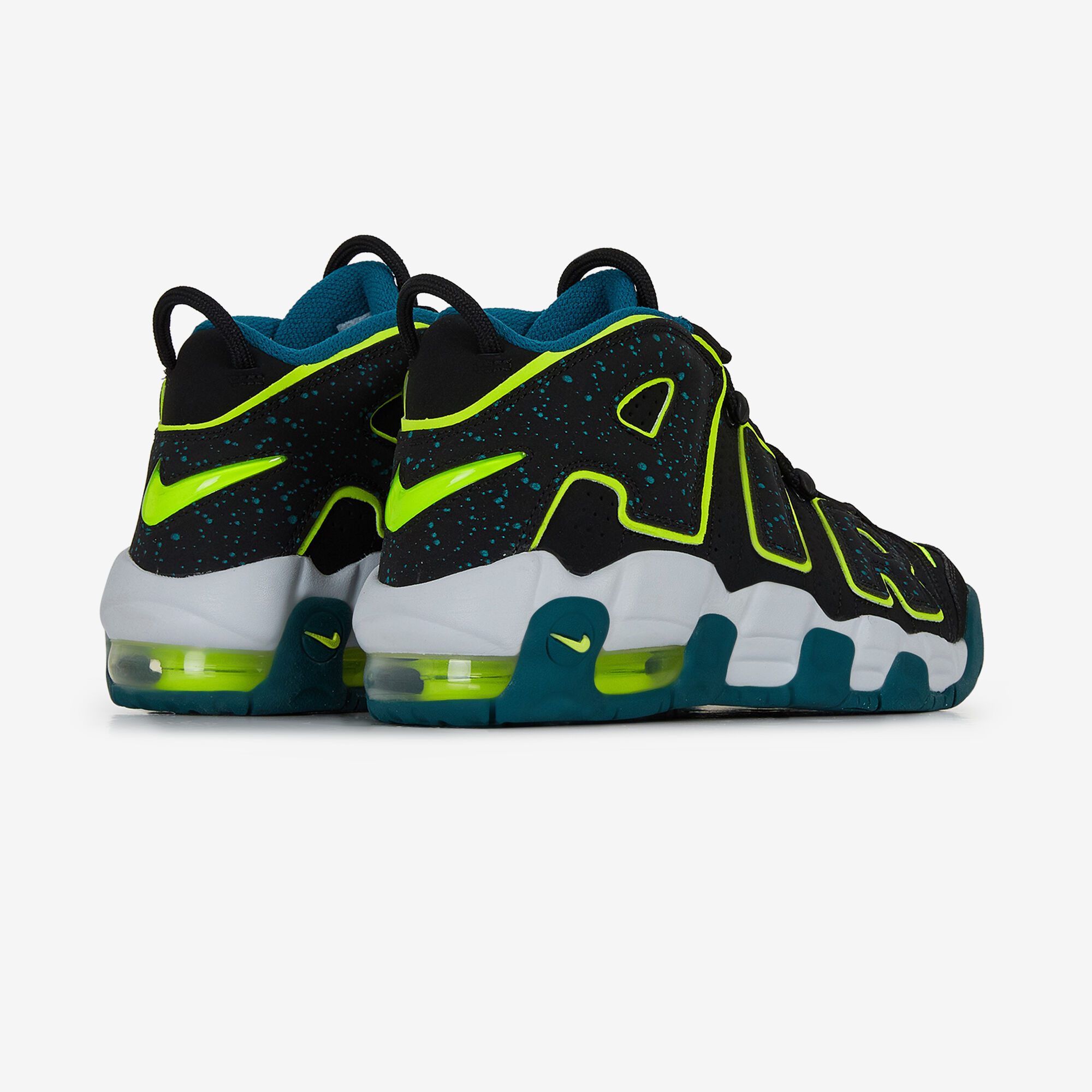 Air uptempo hot sale black and green