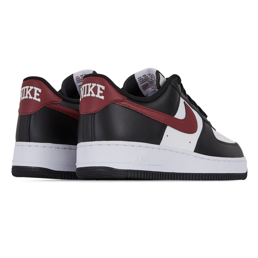 NIKE AIR FORCE 1 LOW SNEAKERS HOMME BLANC BORDEAUX LACETS Courir