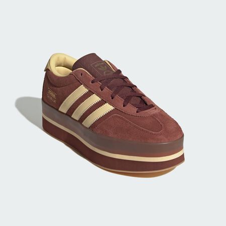ADIDAS ORIGINALS Gazelle Stack Shoes Fox Brown / Orange Tint / Gum WOMEN