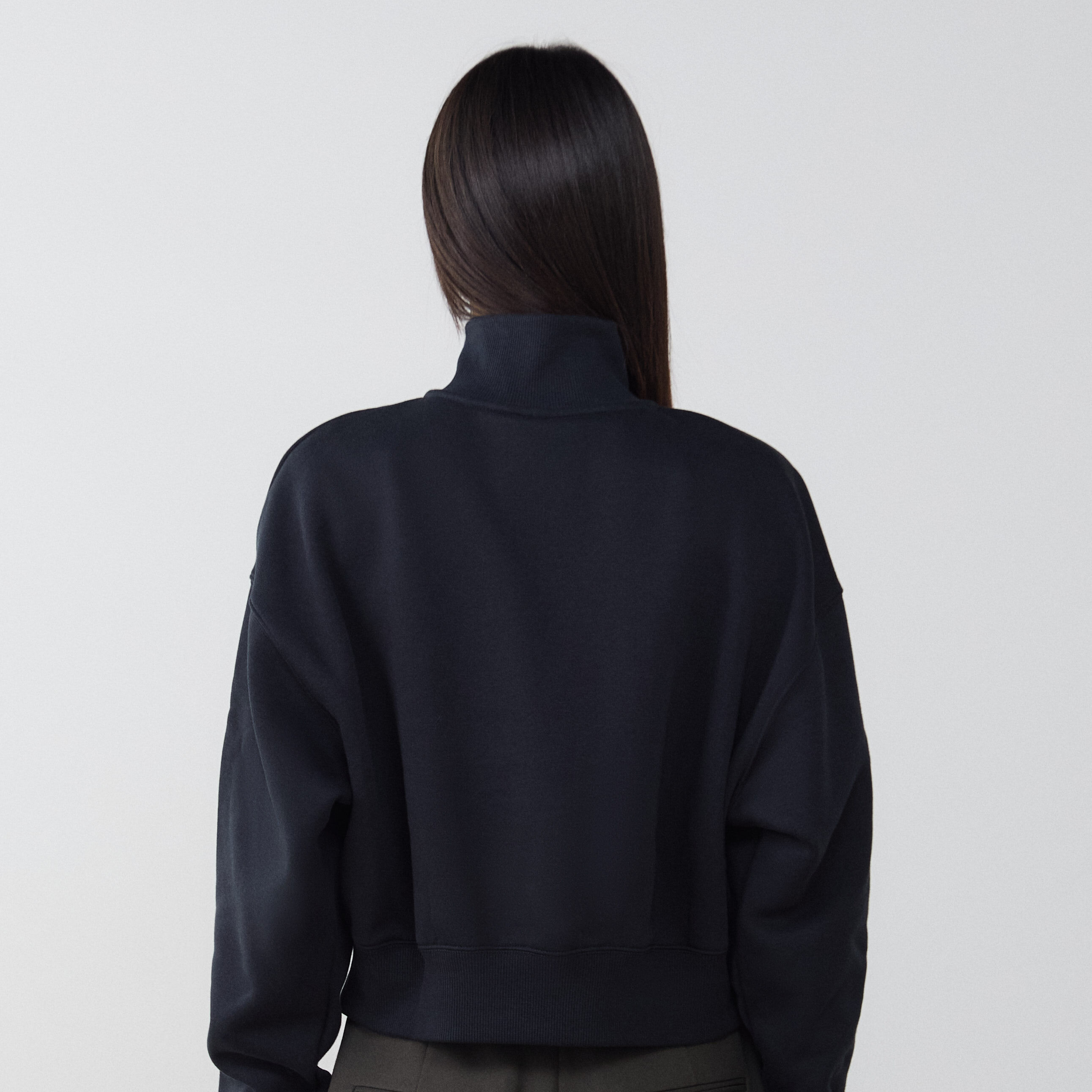 Sweat shirt Nike W nsw phnx flc qz crop EU - vue 3