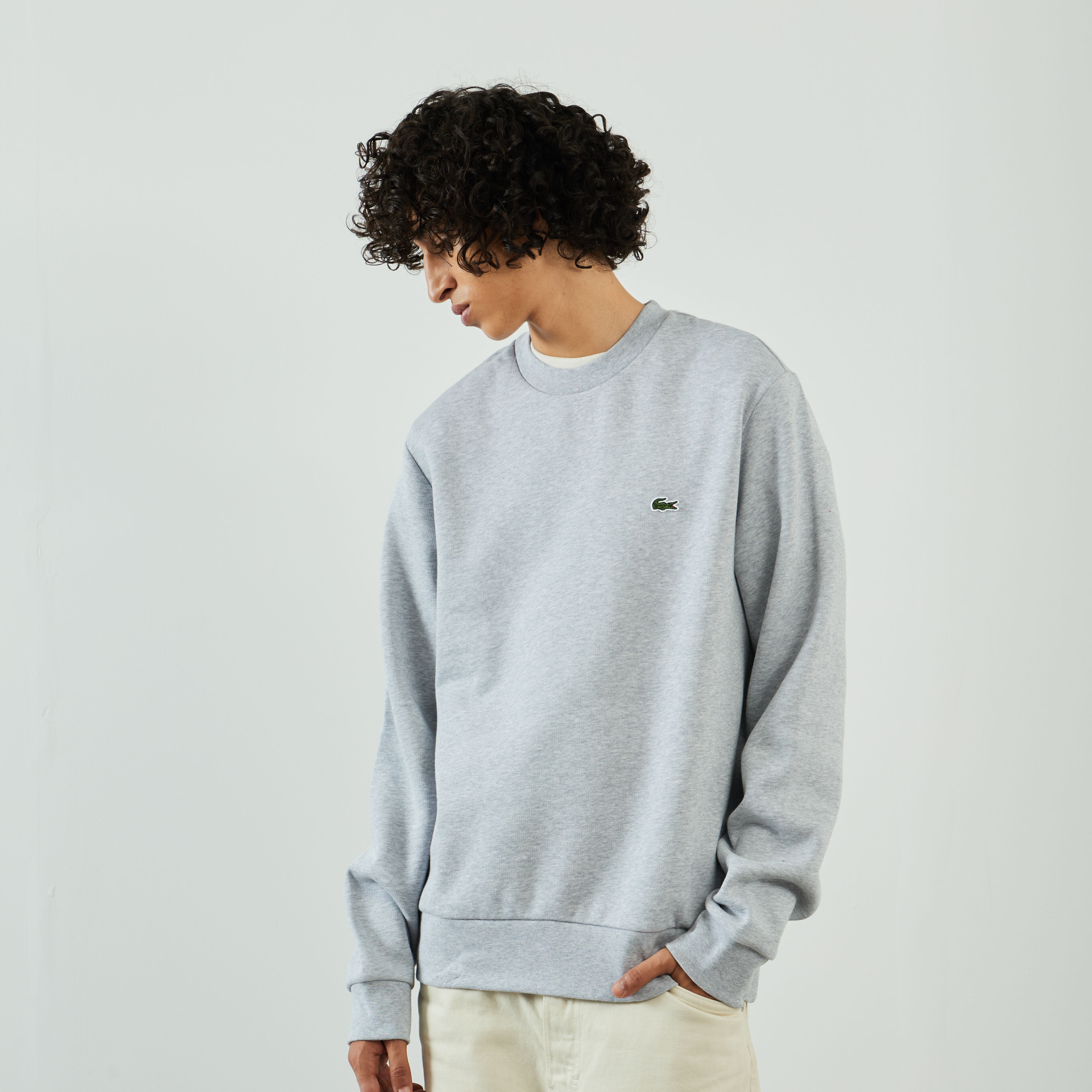 Sweat store gris lacoste