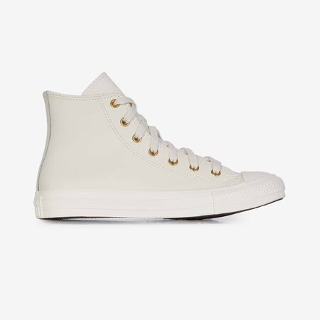 CONVERSE chuck taylor all star CHUCK TAYLOR ALL STAR HI LEATHER BEIGE/GOLD JUNIOR