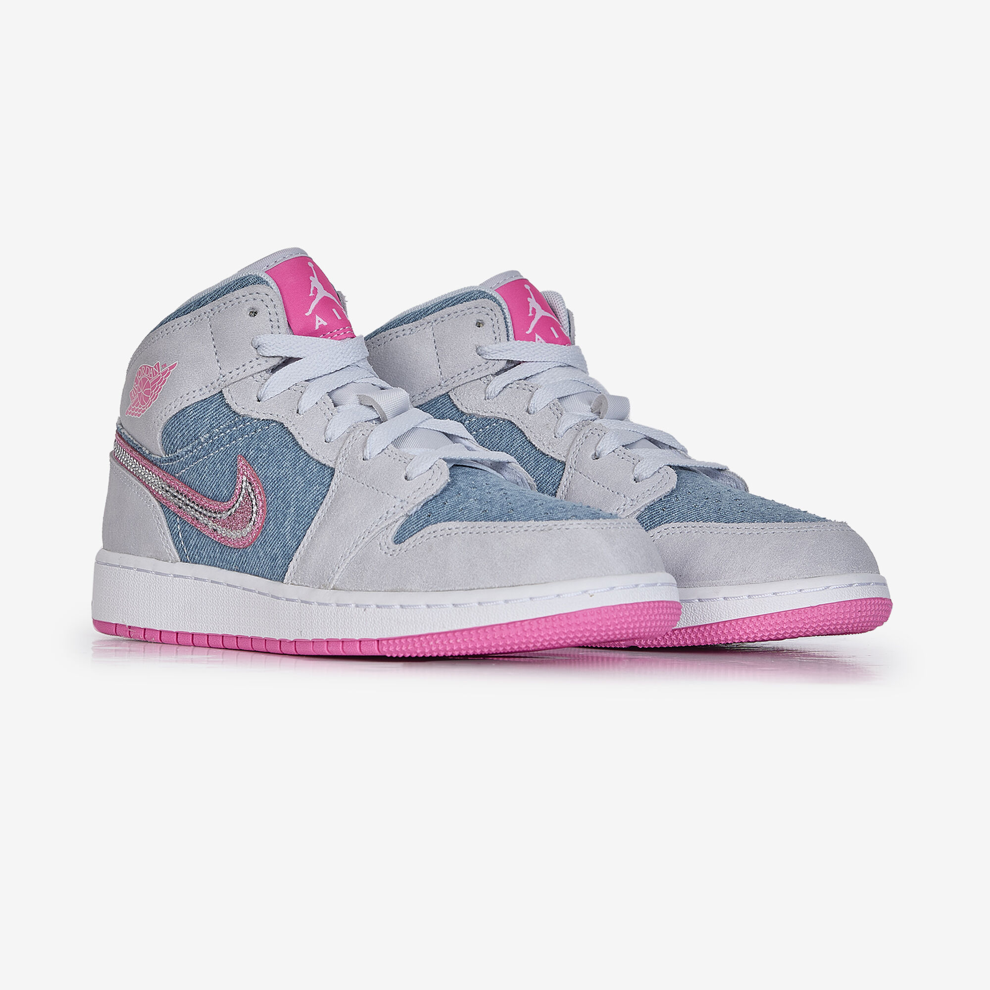 Air Jordan 1 Mid  Bleu/rose