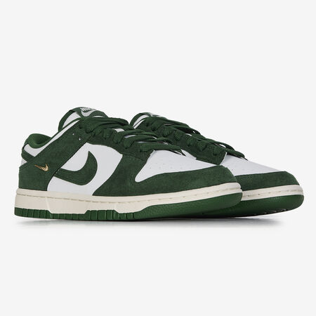 NIKE dunk DUNK LOW SUEDE MINI SWOOSH VERT/BLANC FEMME