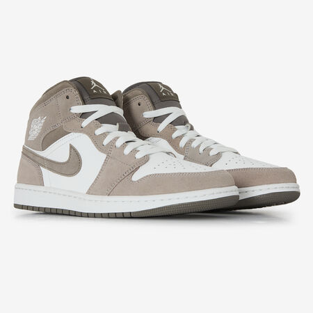 JORDAN air jordan 1 AIR JORDAN 1 MID BLANC/BEIGE HOMME
