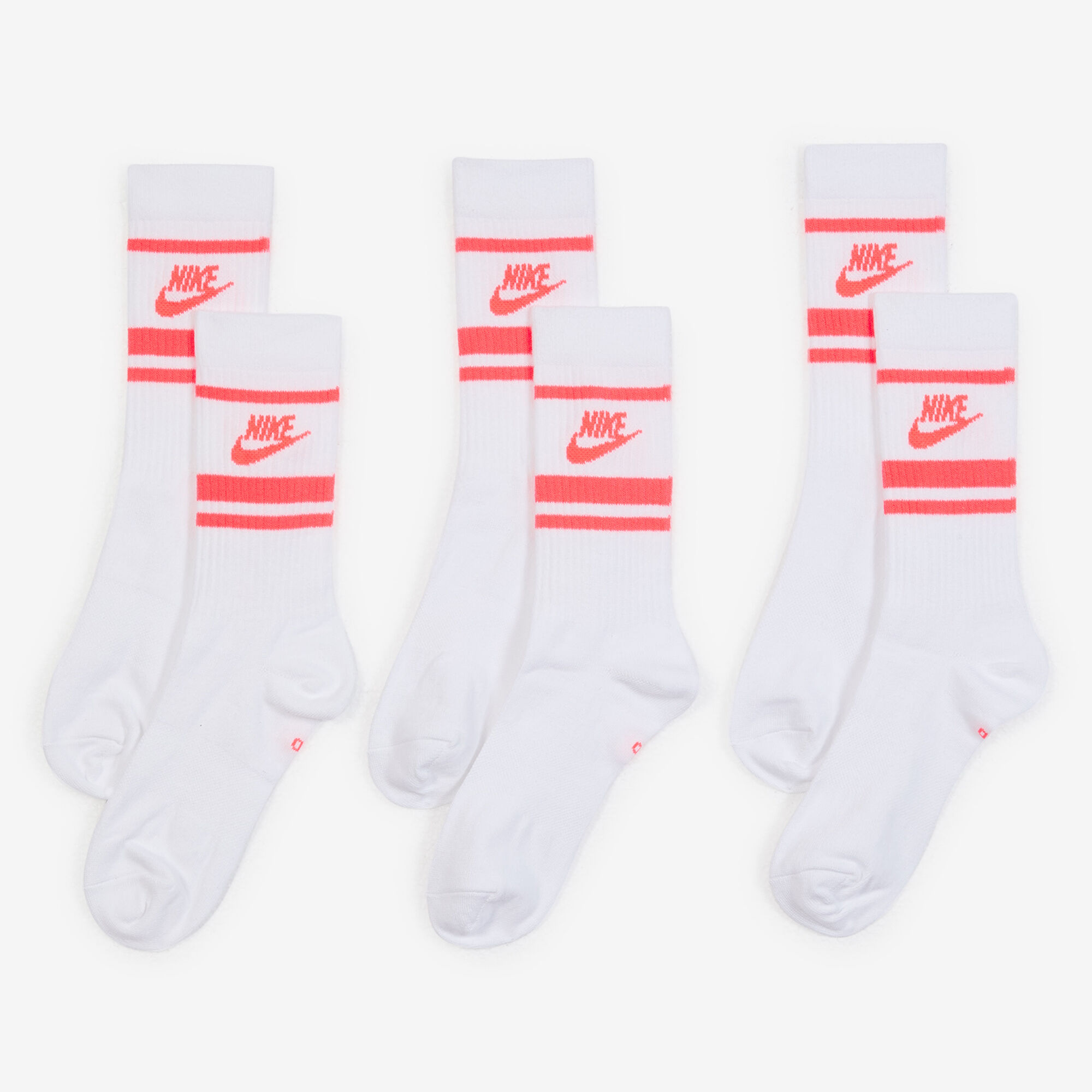 Chaussettes X3 Crew Stripe Blanc/rose