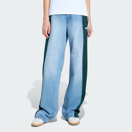 adidas Originals Athletic Dept Denim Firebird Pants : Light Blue / Aurora Ivy
