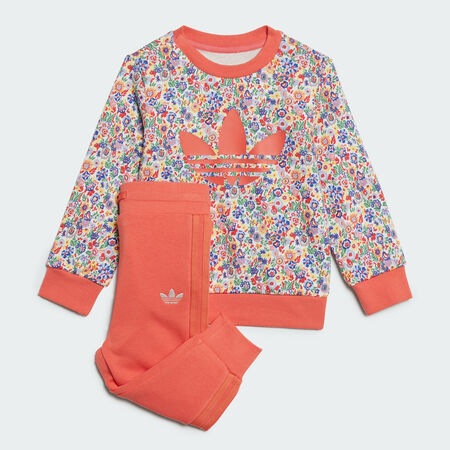 Ensemble sweat-shirt ras-du-cou adidas Originals x Liberty London Enfants : Cloud White / Multicolor