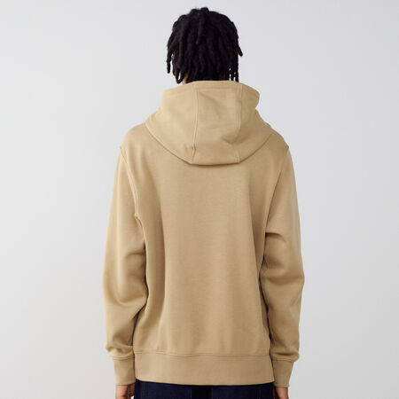 NIKE HOODIE CLUB SMALL LOGO BROWN/NAVY BLUE MEN