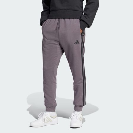ADIDAS ORIGINALS Essential 3-Stripes French Terry Pants Grey Strata / Black MEN