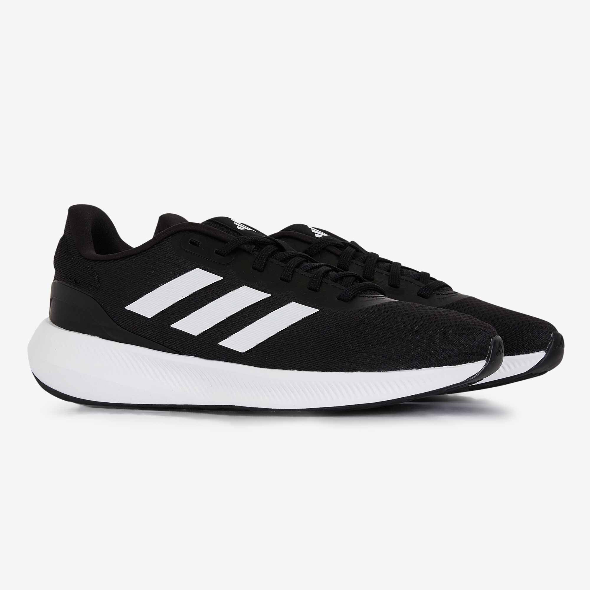 Adidas black and outlet white running shoes