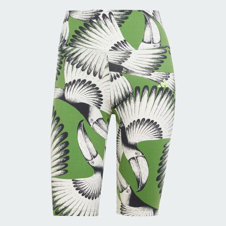 ADIDAS ORIGINALS adidas x FARM Bike Shorts Cream White / Crew Green / Black WOMEN