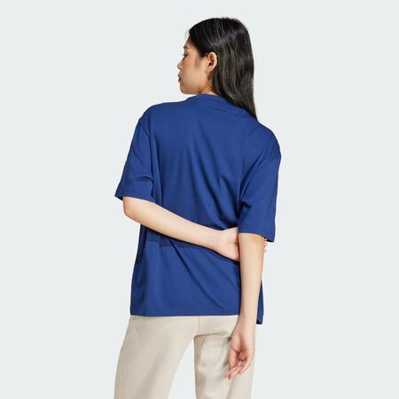 ADIDAS SPORTSWEAR Essentials Contemporary Logo Boyfriend Tee Dark Blue WOMEN