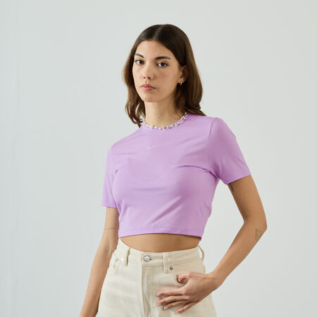 NIKE TOP CROP SLIM LILAS/BLANC FEMME