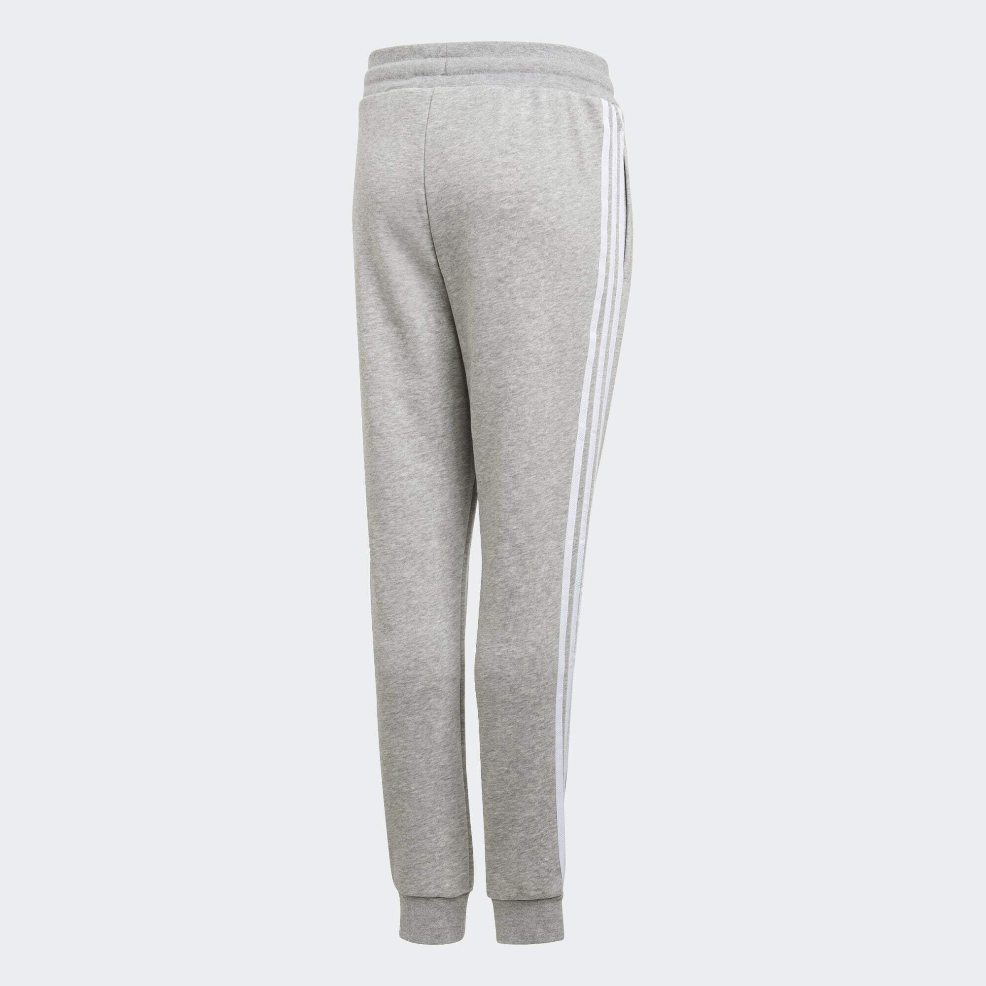 Adidas originals joggers in grey with shop 3 stripes