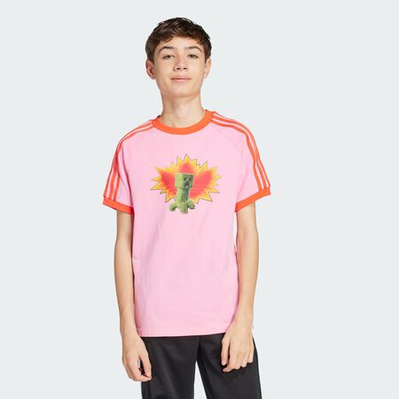 ADIDAS ORIGINALS T-shirt graphique adidas Originals x Minecraft Bliss Pink / Bright Red JUNIOR