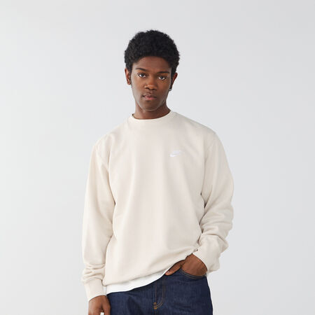SWEAT CREW CLUB : BEIGE/WHITE