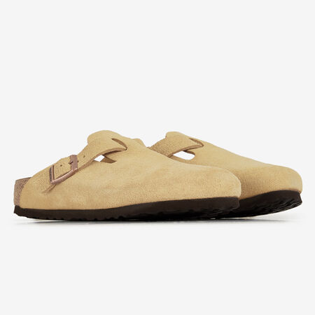 BIRKENSTOCK boston BOSTON SUEDE LATTE CREAM BEIGE FEMME