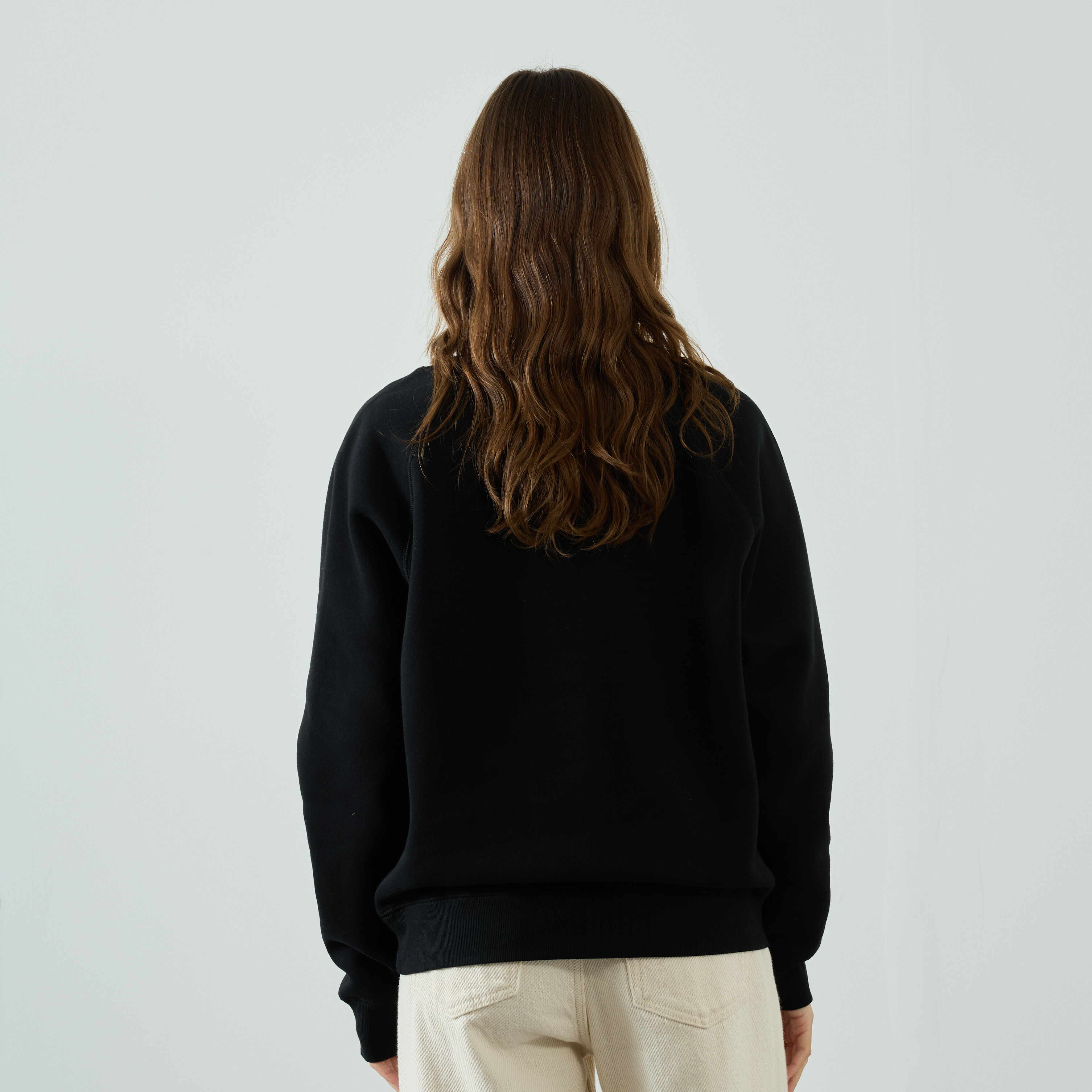 UGG SWEAT MADELINE FUZZY LOGO BLACK BEIGE SWEATSHIRTS WOMEN