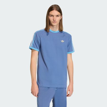 ADIDAS ORIGINALS T-SHIRT 3 BANDES Night Indigo / Better Scarlet / White HOMME