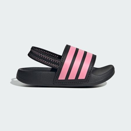 Adilette Estrap Slides Kids : Core Black / Bliss Pink / Core Black