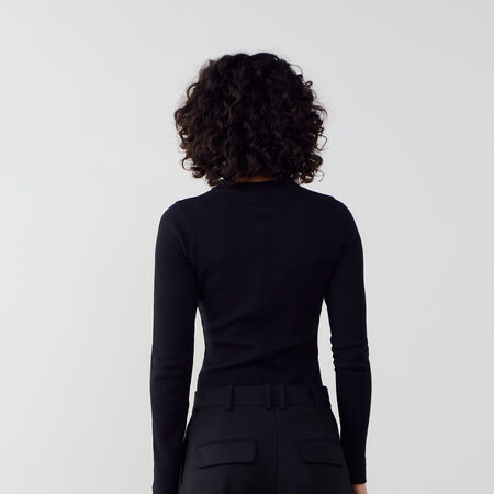 JORDAN TOP KNIT BLACK/WHITE WOMEN