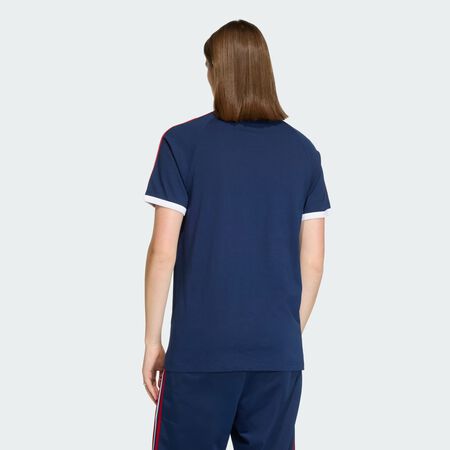 ADIDAS ORIGINALS 3-STRIPES TEE Night Indigo / Better Scarlet / White MEN