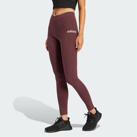 ADIDAS SPORTSWEAR Essentials Linear Cotton Leggings Aurora Ruby / Brown WOMEN