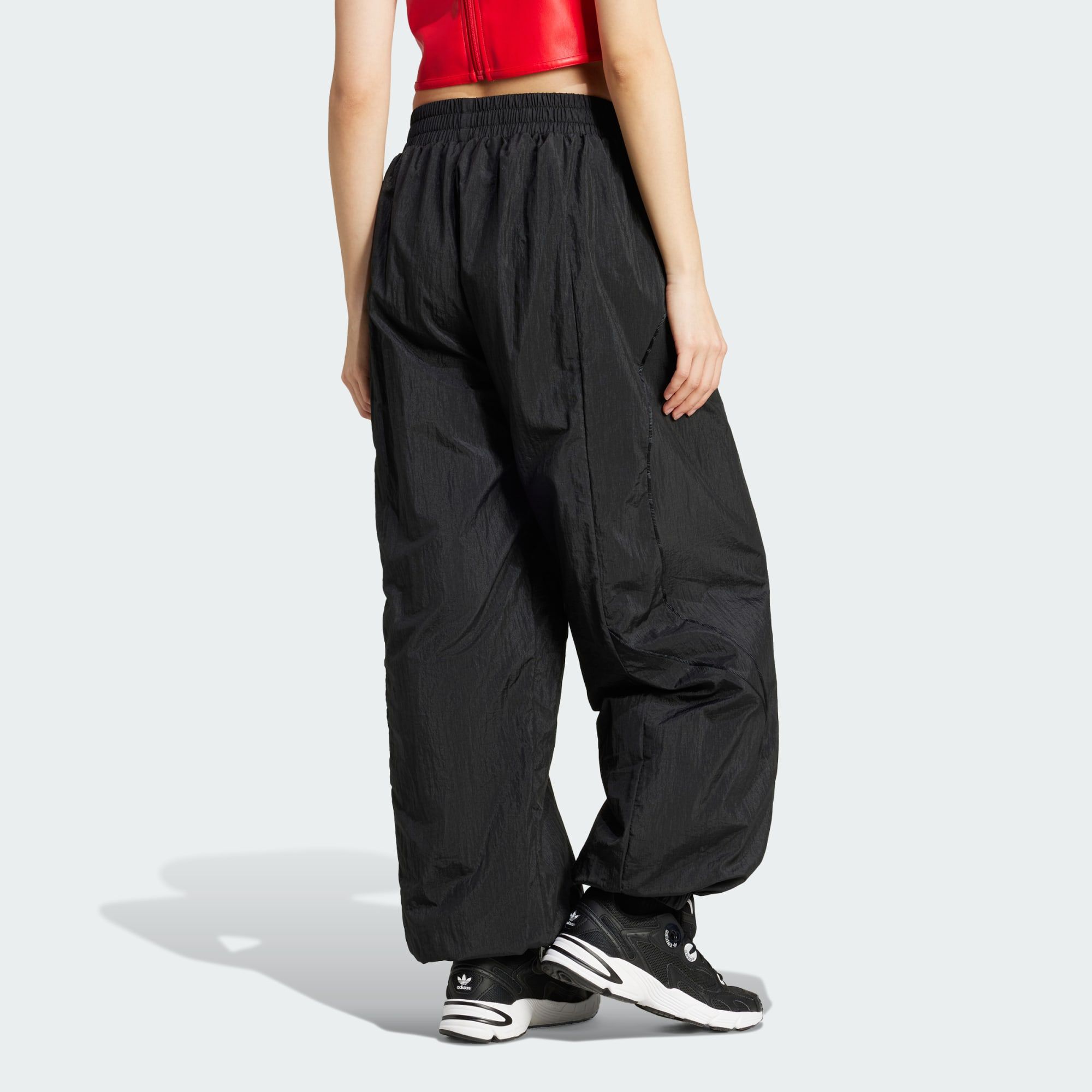 ADIDAS ORIGINALS Wide Leg Woven Pants Black - TROUSERS WOMEN