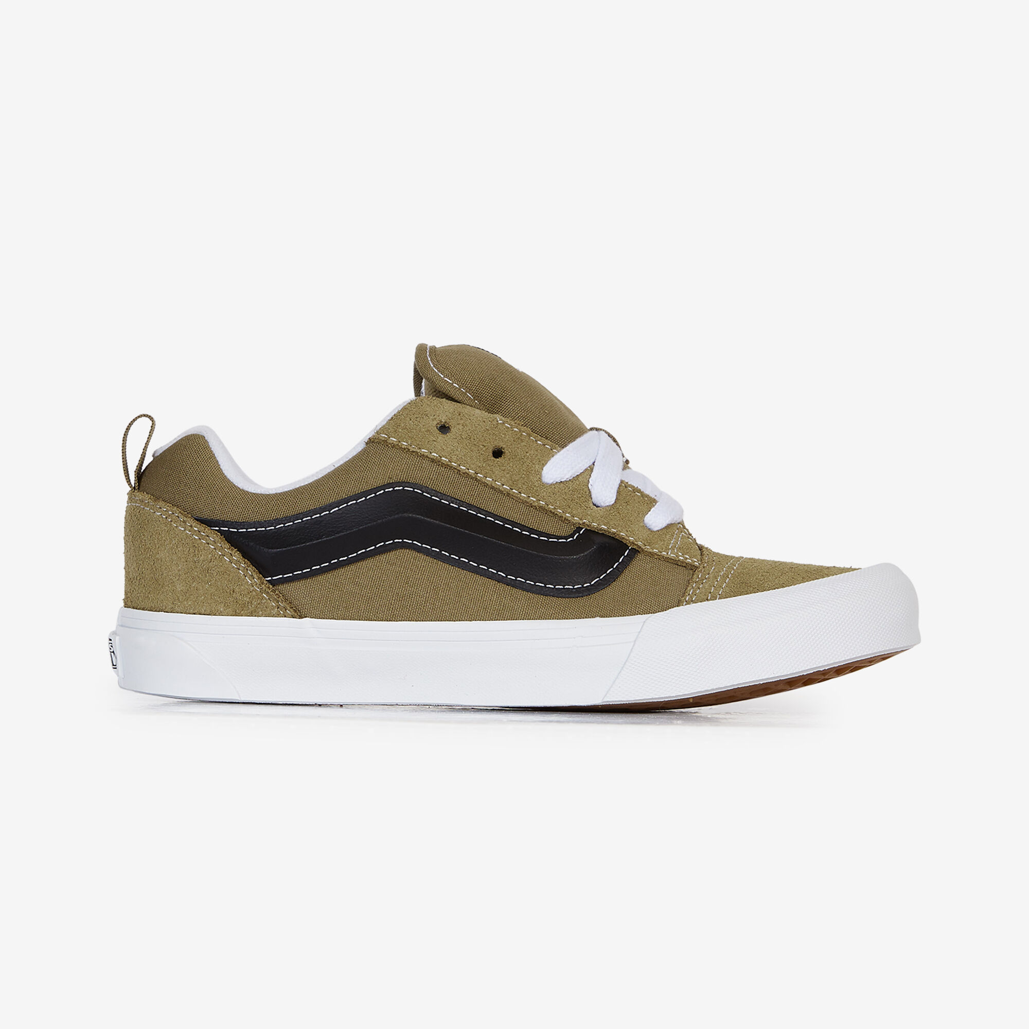 VANS KNU SKOOL SNEAKERS ENFANT KAKI NOIR LACETS Courir