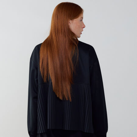 NIKE JACKET FZ PLEATED NOIR/BEIGE FEMME