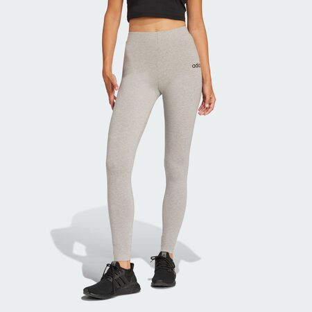 ADIDAS SPORTSWEAR Essentials Linear Cotton Leggings Medium Grey Heather / Black WOMEN