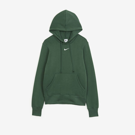 NIKE HOODIE CLUB CENTERED LOGO GREEN WOMEN