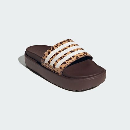 ADIDAS SPORTSWEAR Claquette Adilette Platform Shadow Brown / Cloud White / Magic Beige FEMME