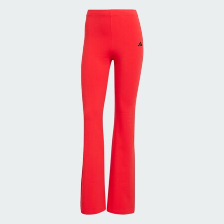 Essentials Small Logo Flared Leggings : Pure Ruby / Black