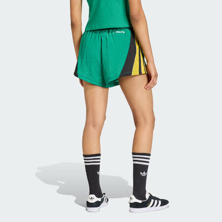 ADIDAS ORIGINALS SANTIAGO WOVEN SHORTS Bold Green WOMEN