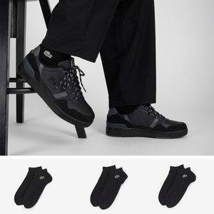 Lacoste Chaussettes basses en coton stretch avec marquage RA4184-51-25